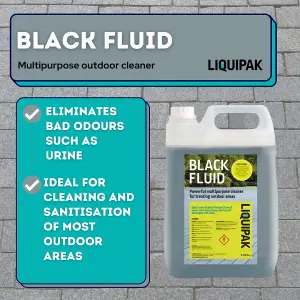 Liquipak Black Fluid Outdoor Cleaner & Deodoriser Concentrated Formula 4x5L