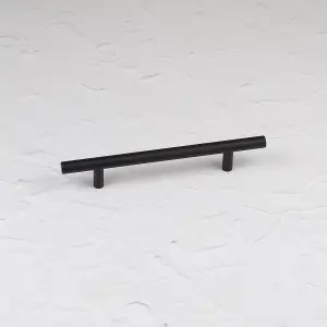 128mm Matt Black Cabinet Handle Dark Kitchen Cupboard Door Drawer Pull Bathroom Bedroom Furniture Replacement