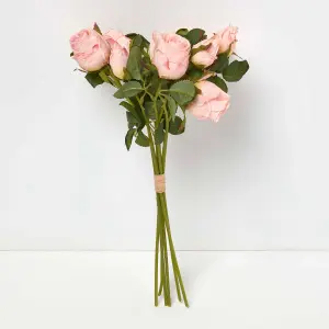 Homescapes Artificial Bouquet of Dried Pink Roses