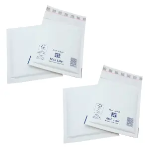 200 x D/1 (180x260mm) White Mail Lite Thick Bubble Lined Protective Postal Mailing Shipping Envelopes