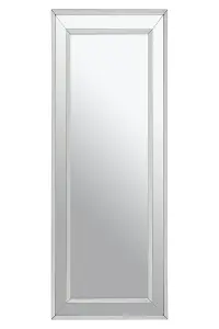 Interiors by Premier Yula Rectangular Wall Mirror With Silver Finish Frame