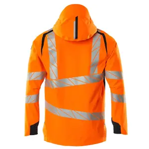 Mascot Accelerate Safe Lightweight Lined Outer Shell Jacket (Hi-Vis Orange/Dark Navy)  (XXXX Large)