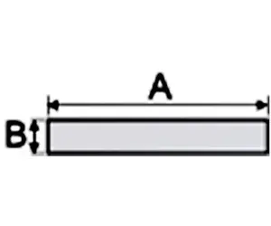 Aluminum anodised flat shape section bar 1000x20x3mm B01