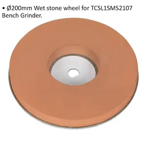 High-Quality 200mm Wet Stone Wheel for ys08980 Bench Grinder