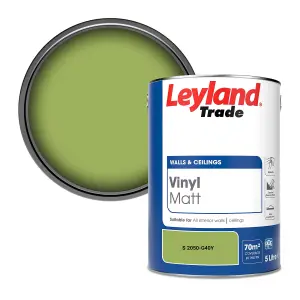 Leyland Trade Vinyl Matt Walls & Ceilings Emulsion Paint (S 2050-G40Y) 5L