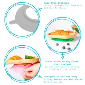 Tiny Dining Silicone Bamboo Plate Suction Cup - Beige