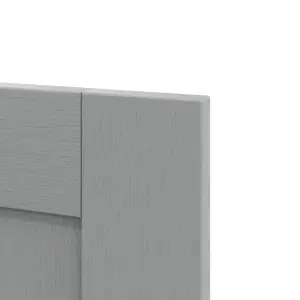 GoodHome Alpinia Matt slate grey wood effect Shaker Highline Cabinet door (W)600mm (H)715mm (T)18mm