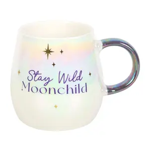 Something Different Stay Wild Moon Child Round Mug White/Multicoloured (One Size)