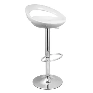 Basham Height Adjustable Swivel Bar Stool White