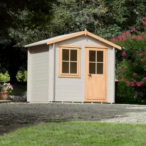 Shire Hartley 8x6 ft with Single door & 1 window Apex Wooden Cabin (H)2360mm x (W)2390mm