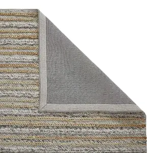 Melrose Handwoven Wool Blended Elegant Grey Medium Area Rug 120/170cm