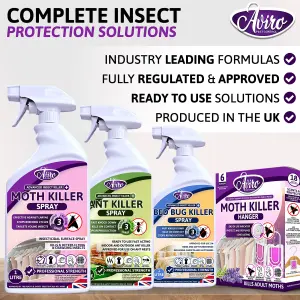 Aviro Insect & Bug Killer Spray - Targets Flying & Crawling Insects. Professional Insecticide Bug Spray for Home. 1 Litre