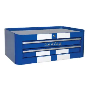 2 Drawer Retro Style Tool Chest / Mid Box Module (Sealey AP28102BWS)