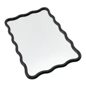 Metal Decorative Wall Mounted Shatterproof Mirror with Black Frame