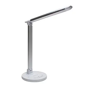 Fern Howard White Dimmable LED Desk Lamp with USB charging port (mains-powered - plug)