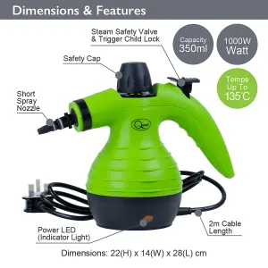 Quest 41980 Green Handheld Steam Cleaner