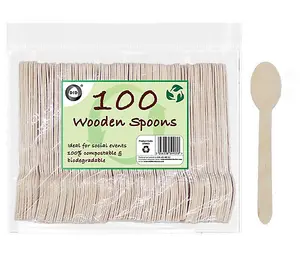 500pcs Biodegradable Wooden Spoons