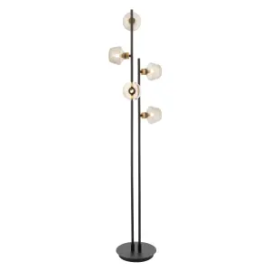 Lockie matt black LED Floor lamp