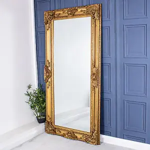 Extra Large Gold Heavily Ornate Mirror 200cm x 100cm