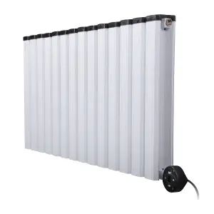 Smart WiFi Aluminium Electric Radiator. Low Energy consumption, High performance. 1000Watt. White.