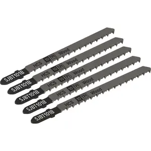 Premium 5 Pack 100mm Hardwood Jigsaw Blades for Precision Cutting