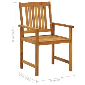 Berkfield Garden Chairs 4 pcs Solid Acacia Wood