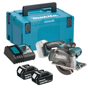 Makita DCS552RTJ 18V LXT 136mm Metal Cutting Circular Saw + Blade - 2 x 5.0ah