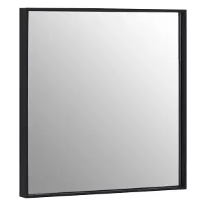 Interiors by Premier Contemporary Black Small Square Wall Mirror, Reflective Wall Mirror, Versatile Antique Mirror for home