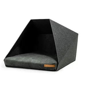 Polyester Pet Bed Dark Grey/Khaki 