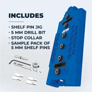 Kreg Shelf Pin Jig 5mm - perfectly spaced shelf pin holes to your projects