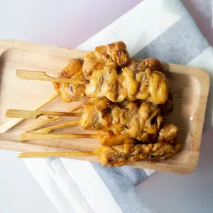 100 BBQ Skewers - 18cm Wooden Bamboo Paddle Skewers