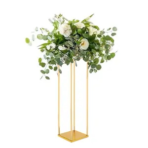 Gold Metal Vase for Wedding Centerpieces Tables 80cm(H)