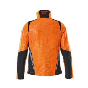 Mascot Accelerate Safe Ladies Fit Softshell Jacket with Reflectors (Hi-Vis Orange/Dark Navy)  (XX Large)