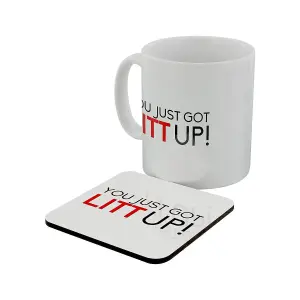 Grindstore You Just Got Litt Up Mug & Coaster Set White (One Size)