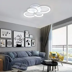 Garwarm LED Ceiling Light Dimmable Flush Mount Metal Acrylic for Living Room or Bedroom