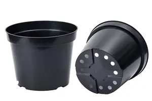 Black Plastic Plant Pot Flower Pots 12 Litres x 100 Pots