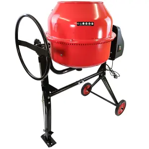 Excel 180L Portable Cement Concrete Mixer 230V/800W with Wheels