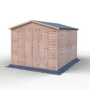 Shire 10x8 Overlap Double Door Apex Shed No windows