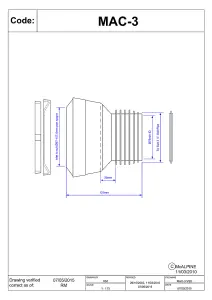 McAlpine MAC-3 97-107mm Inlet Straight MACFIT WC Connector