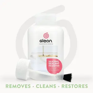 GLEAN Silicone Sealant Remover - 250ml - REMOVES SILICONE & ACRYLIC - Ideal Sealant Remover: Shower Trays, Baths, Sinks, Toilets