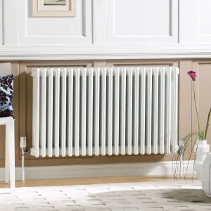 Acova White 4 Column Radiator, (W)1226mm x (H)600mm