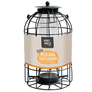 Weather Resistant Seed Feeder Metal Bird Hanging Cage