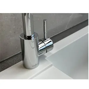 Reginox Chrome Stainless Steel Kitchen Sink Tap TARAVO CH Swan Neck Deck Mounted