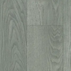 Grey Wood Effect Vinyl Flooring For LivingRoom, Hallways, Kitchen,2.7mm Cushion Backed Vinyl Sheet-5m(16'4") X 3m(9'9")-15m²