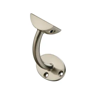 Fusion Nickel effect Metal Handrail bracket (L)73mm (H)75mm (W)40mm