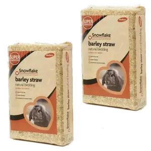 1 Bag 3kg Super Compressed Natural Soft Flake Barley Straw For Animal & Pet Bedding