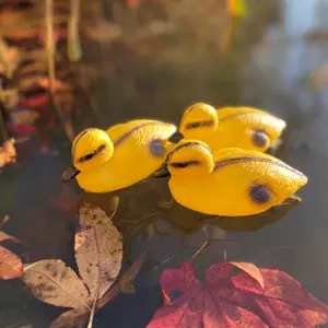 Decorative Plastic Floating Yellow Pond Ducklings (Pack of 3)