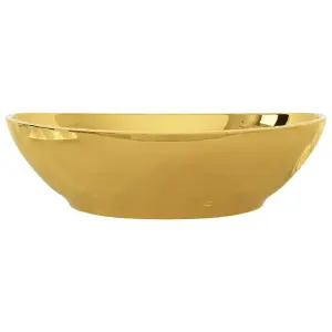 Berkfield Wash Basin 40x33x13.5 cm Ceramic Gold