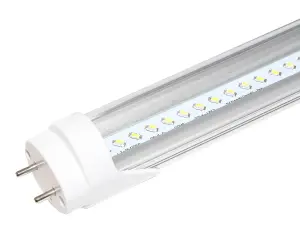 Lowenergie LED Aluminium Tube Light T12/T8 Retrofit 2ft 6000K Day White Clear Cover 600mm - Pack of 12