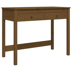 Berkfield Desk with Drawers Honey Brown 100x50x78 cm Solid Wood Pine